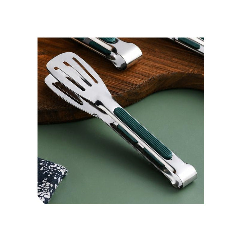 PINZA ACERO INOXIDABLE MULTIUSOS COCINA 28CMS RESTAURANTE PLATEADO