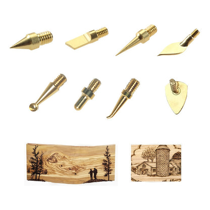 8 PCS PUNTAS QUEMADO MADERA PIROGRAFÍA MARQUETERÍA BISUTERÍA 12V