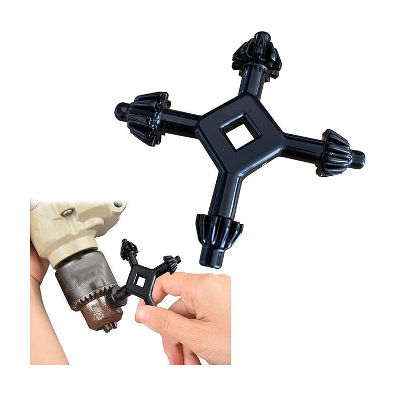 LLAVE TALADRO MANDRIL MANUAL MULTIFUNCIÓN 4-EN-1 HEXAGONAL