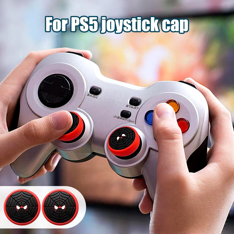 2X PROTECTOR SILICONA SPIDERMAN JOYSTICK PARA SWITCH XBOX PS ROJO