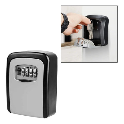 PORTA LLAVES CANDADO CLAVE SEGURIDAD PARED EMPRESAS NEGRO