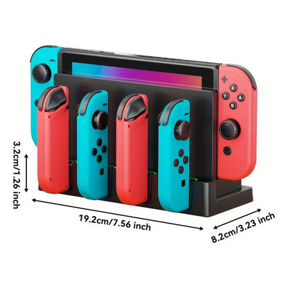 BASE CARGADOR 4X ESTACION PARA NINTENDO SWITCH JOY-CON OLED