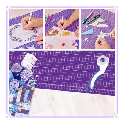 TAPETE CORTE A4 PAPEL MANUALIDADES BISUTERÍA ALFOMBRILLA VIOLETA OSCURO