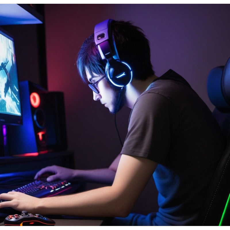 MOUSE GAMER USB ÓPTICO LED RGB MULTICOLOR BOTÓN DPI 800-1600 NEGRO RGB