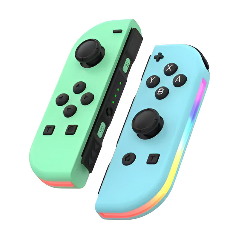 CONTROL MANDO INALÁMBRICO PARA NINTENDO SWITCH JOY-CON VERDE / AZUL PASTEL | LED