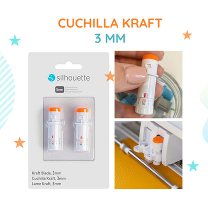 2X CUCHILLA KRAFT 2MM SILHOUETTE CAMEO 4 | PRO | PLUS | 5 45°