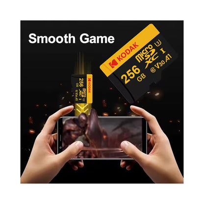 TARJETA MICRO SD KODAK 256GB ADAPTADOR A1 V30 XC C10 I3 4K