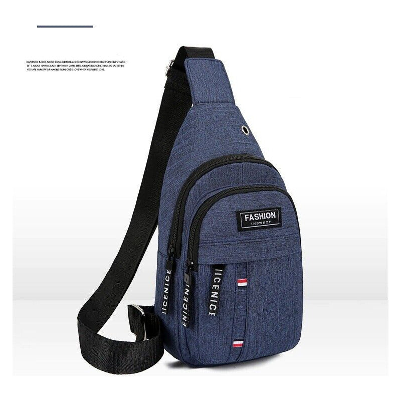 MALETIN LIGERO IMPERMEABLE CORREA AJUSTABLE VIAJE MALETA AZUL MARINO LISA