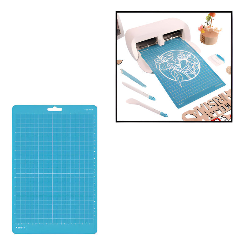 TAPETE CORTE 8X12 PULGADAS LIGHT GRIP PARA CRICUT CAMEO AZUL CLARO