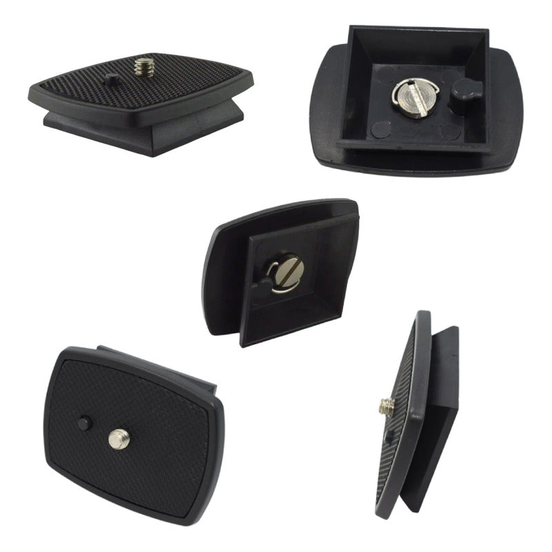 PLACA LIBERACIÓN RÁPIDA TRÍPODE ZAPATA 4.3X4.3CMS 1/4 ROSCA NEGRO