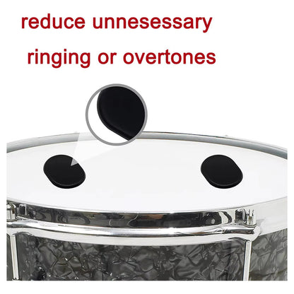 SET 6 ALMOHADILLAS REDOBLANTE BATERÍA ACÚSTICA REDUCE SONIDO NEGRO