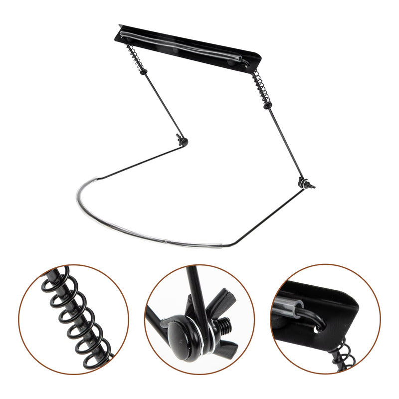 SOPORTE CUELLO ARMÓNICA CROMÁTICA 19CMS | 7.5 PULGADAS SOPORTE CUELLO NEGRO