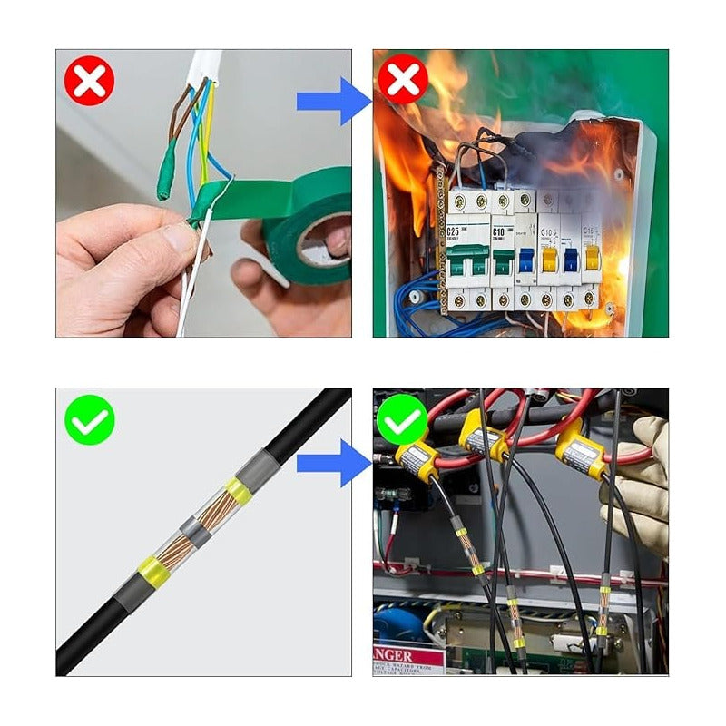 10X CONECTOR TERMOENCOGIBLE TERMORETRACTIL 6 X 6.8 X 40 MM