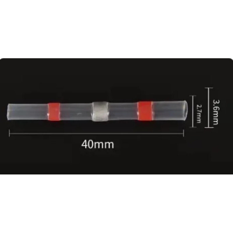 10X CONECTOR TERMOENCOGIBLE TERMORETRACTIL 2.7 X 3.6 X 40 MM