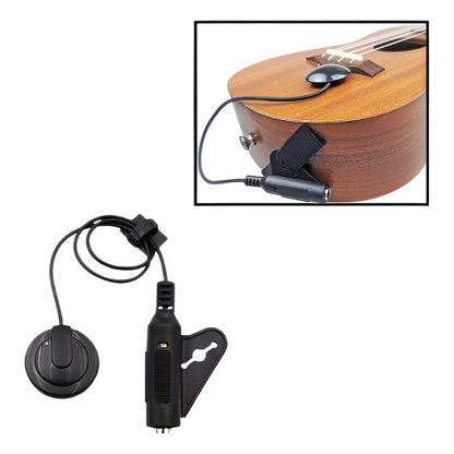 MICRÓFONO CONTACTO PASTILLA AUDIO GUITARRA ACÚSTICA JACK 1/4 NEGRO