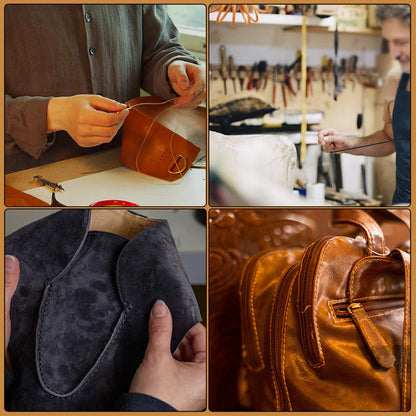 2X PUZÓN HERRAMIENTA MARROQUINERÍA CUERO 14.5 CM