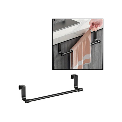 SOPORTE ACERO INOXIDABLE DESARMABLE ORGANIZADOR TOALLA PUERT NEGRO 23CMS MATE