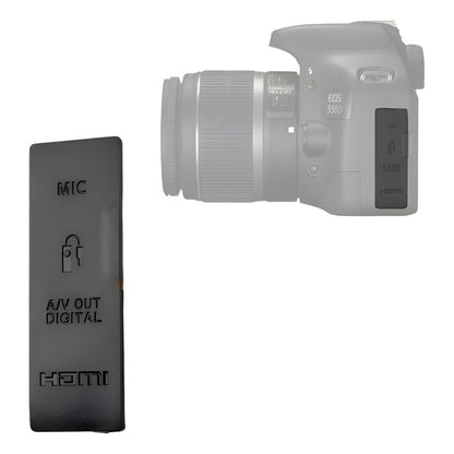 TAPA COBERTOR GOMA CAUCHO GUARDAPOLVO CONEXIONES CANON 550D NEGRO