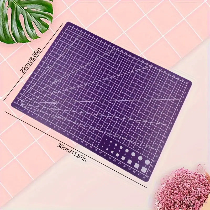 TAPETE CORTE A4 PAPEL MANUALIDADES BISUTERÍA ALFOMBRILLA VIOLETA OSCURO