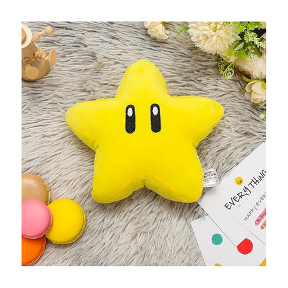 ALMOHADA PELUCHE SUPER STAR MARIO BROS NIÑO NIÑA JUGUETE AMARILLO