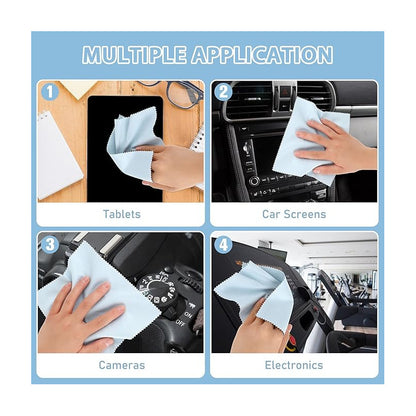 PAÑO SEDA MICROFIBRA SUAVE LIMPIADOR GAFAS CELULAR CÁMARA AZUL CLARO