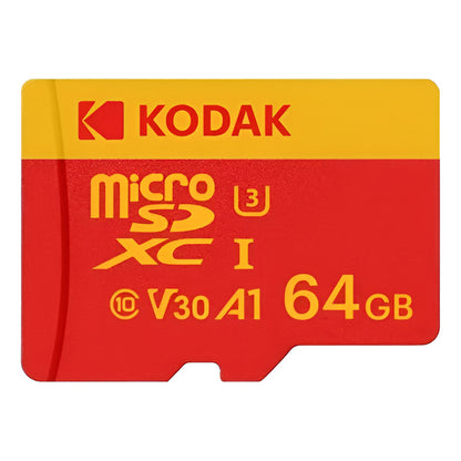 TARJETA MICRO SD 64GB KODAK A1 V30 XC C10 I3 4K ADAPTADOR SD