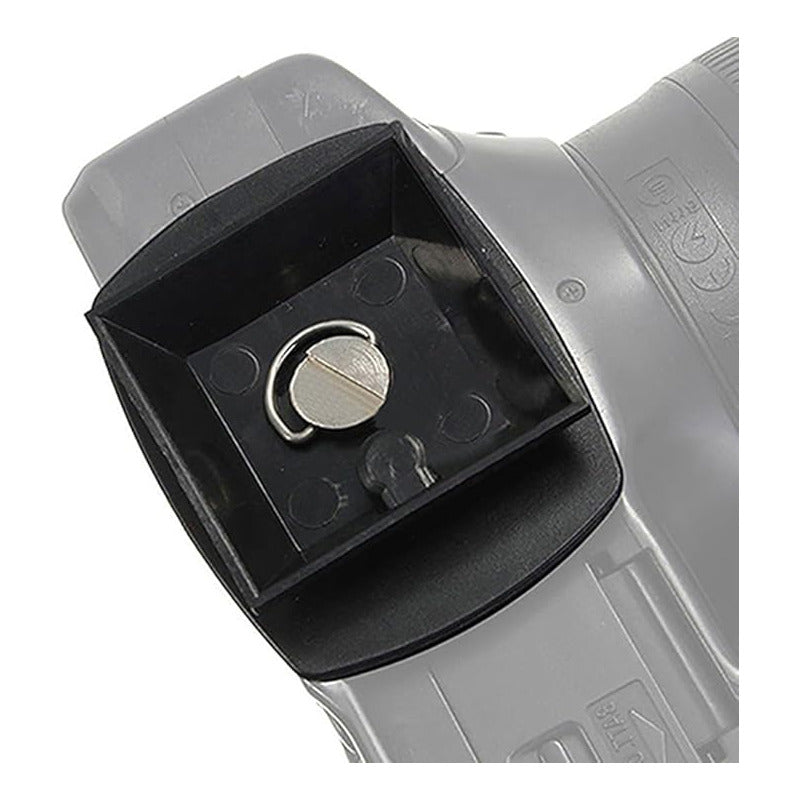 PLACA LIBERACIÓN RÁPIDA TRÍPODE ZAPATA 4.3X4.3CMS 1/4 ROSCA NEGRO