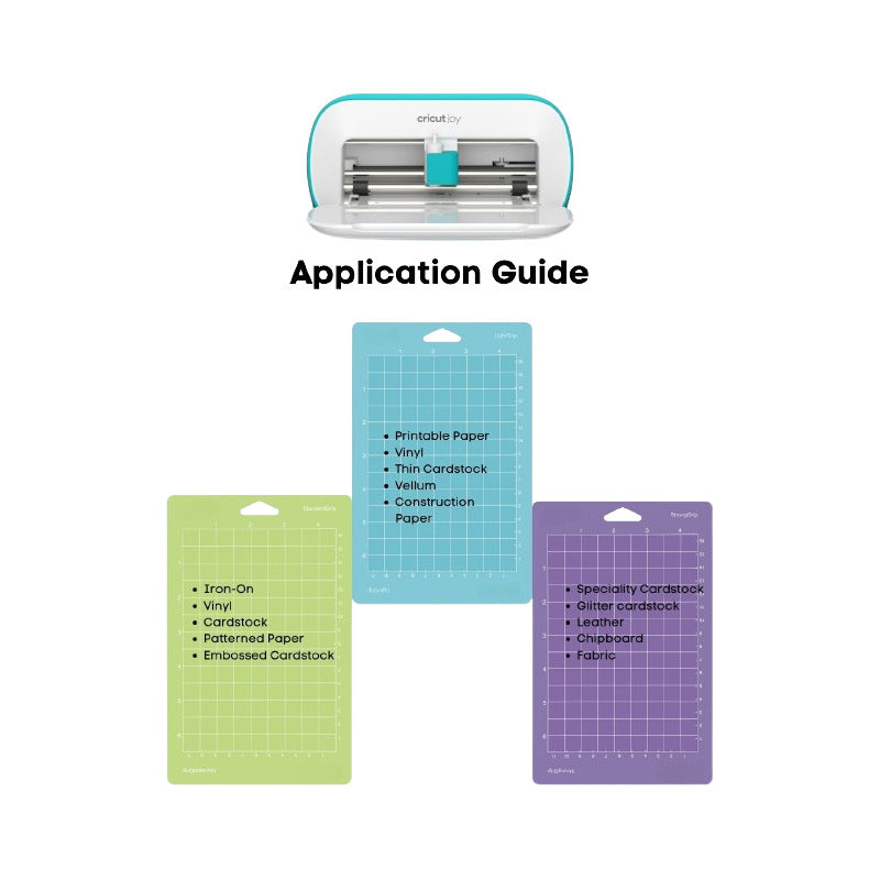 TAPETE CORTE 6.5  X 4.5 PULGADAS PARA CRICUT JOY LIGHT GRIP AGUA