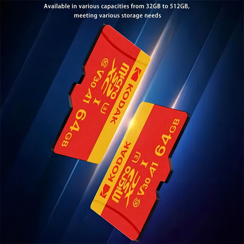 TARJETA MICRO SD 64GB KODAK A1 V30 XC C10 I3 4K ADAPTADOR SD