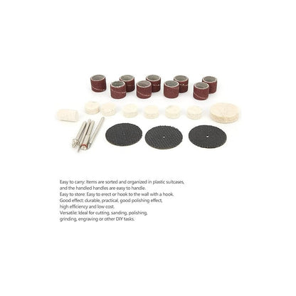 KIT 105 PCS CABEZALES PULIDO AMOLADORA MOTOTOOL MARQUETERÍA 12V 50 50 W