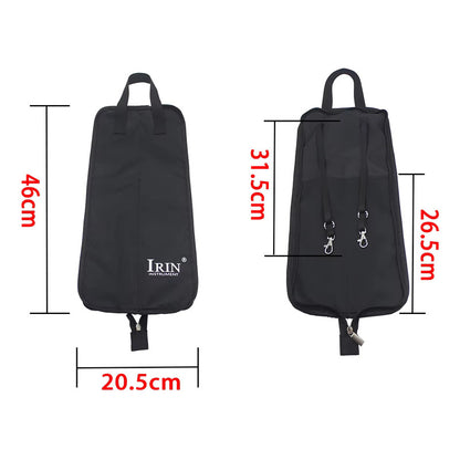 ESTUCHE PORTATIL BAQUETAS PERCUSION MALETA CORREA NEGRO 600D NEGRO