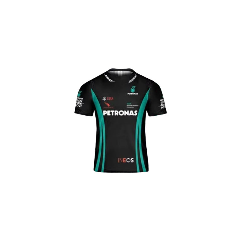 CAMISETA F1 RACING POLYESTER TRANSPIRABLE PETRONAS HAMILTON NEGRO Y VERDE POLYESTER 2XL (ASIA)