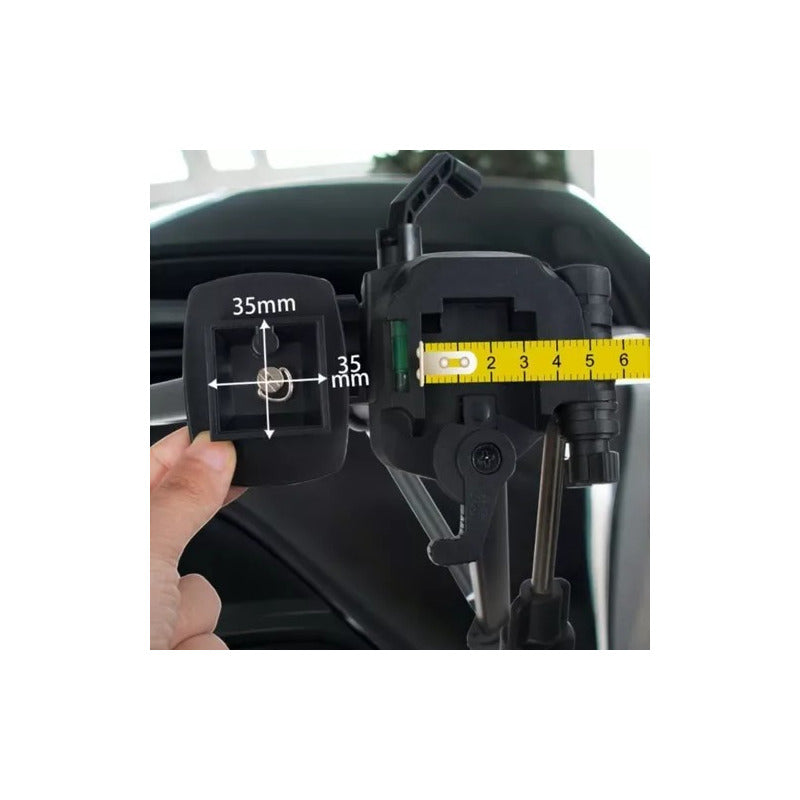 PLACA LIBERACIÓN RÁPIDA TRÍPODE ZAPATA 3.5X3.5CMS 1/4 ROSCA NEGRO