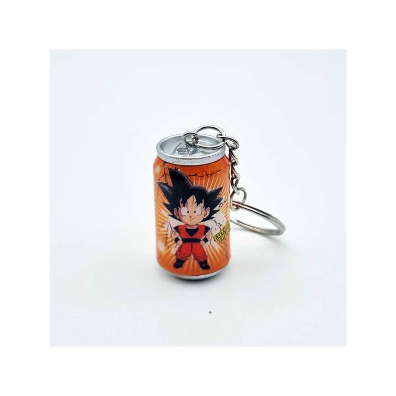 LLAVERO DRAGON BALL Z GOKU TIPO ENVASE LATA REFRESCO GASEOSA NARANJA