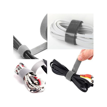 5 X ORGANIZADOR CABLES VELCRO ESCRITORIO OFICINA COMPUTADOR