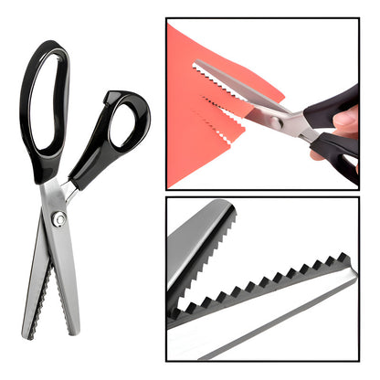 TIJERAS SASTRERÍA MODISTERÍA MARROQUINERÍA BISUTERÍA ZIGZAG NEGRO