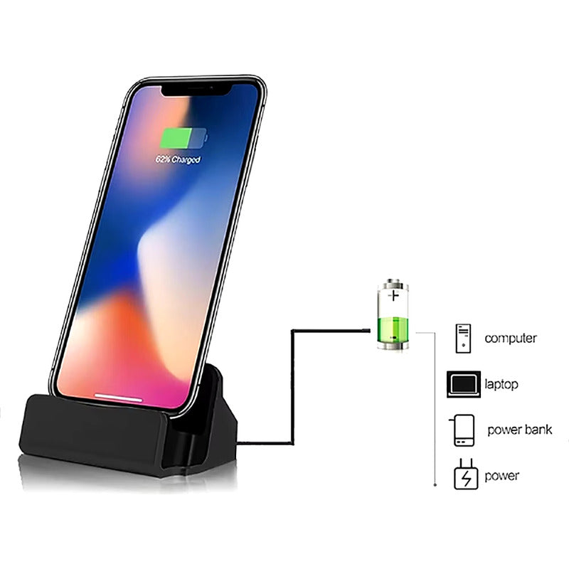 CARGADOR CELULAR BAHÍA USB TIPO C ANDROID CARGA RÁPIDA NEGRO