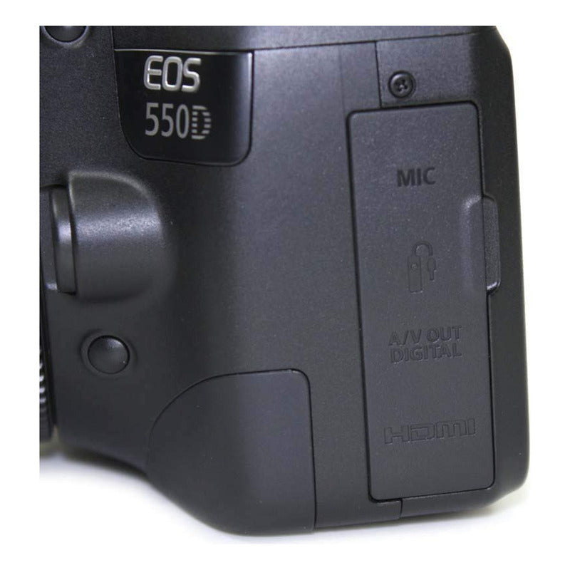 CUBIERTA TAPA COBERTOR GOMA CAUCHO CONEXIONES CANON 550D NEGRO