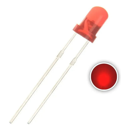10X LUZ LED DIODO 3MM ROJO 20MA 1.9-2.1V 3000-4000MCD 1.9-2.1 ROJO