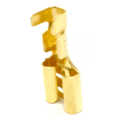 10X CONECTOR ENCRIMPADO 4.8 HEMBRA 15MM CONEXION ELECTRICO COBRE