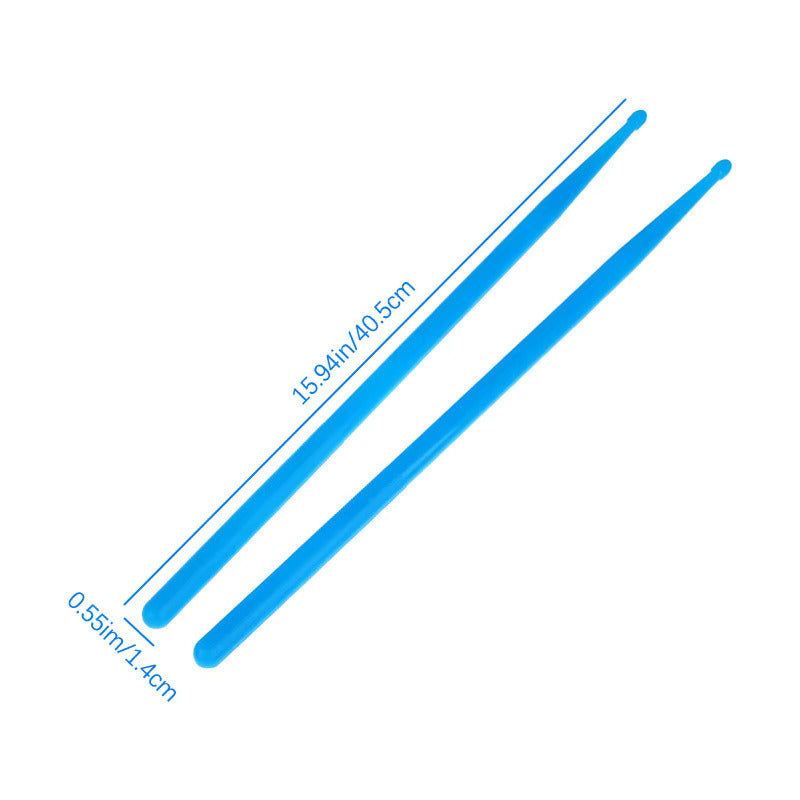 BAQUETAS 5A FLUORESCENTES AZUL BATERÍA PERCUSIÓN LIVE VIDEO AZUL 5A