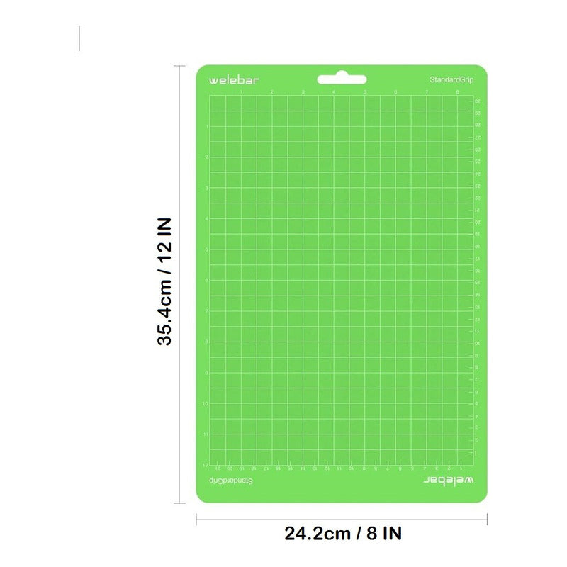 TAPETE CORTE 8X12 PULGADAS STANDAR GRIP PARA CRICUT CAMEO TRANSPARENTE