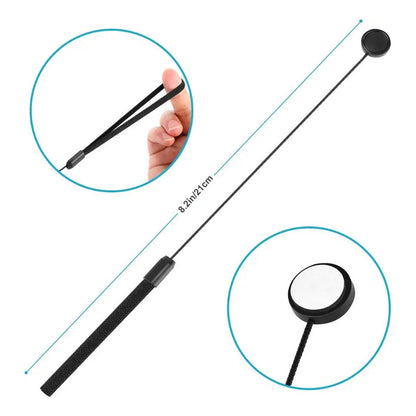 CORDON CUERDA TAPA LENTE ANTIPERDIDA ADHESIVA CANON NIKON NEGRO