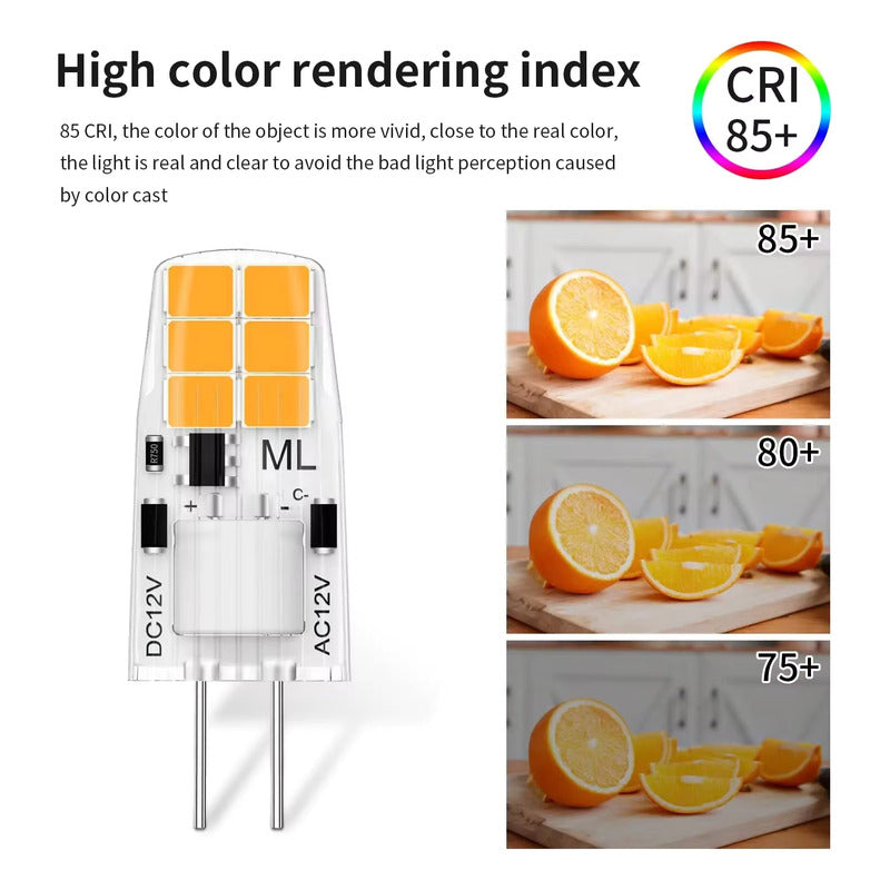4X BOMBILLA LED G4 BASE BI-PIN 12V/110V 2835SMD 2700K CALIDA 110V CÁLIDA