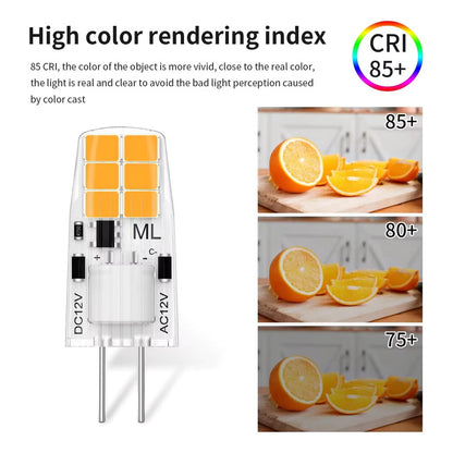 4X BOMBILLA LED G4 BASE BI-PIN 12V/110V 2835SMD 2700K CALIDA 110V CÁLIDA