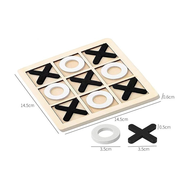 JUEGO MADERA TRIQUI TIC TAC TOE XO DIDÁCTICO MESA NIÑO NIÑA