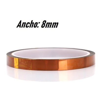 2X CINTA TÉRMICA 8MM 10MTS 50° 260°C SUBLIMACIÓN ELECTRÓNICA NARANJA CLARO