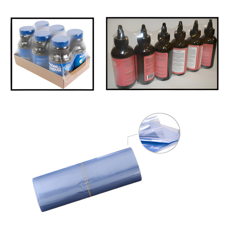 PLÁSTICO BOLSA TERMOENCOGIBLE PVC 7CMS X 5MTS ALIMENTOS TRANSPARENTE