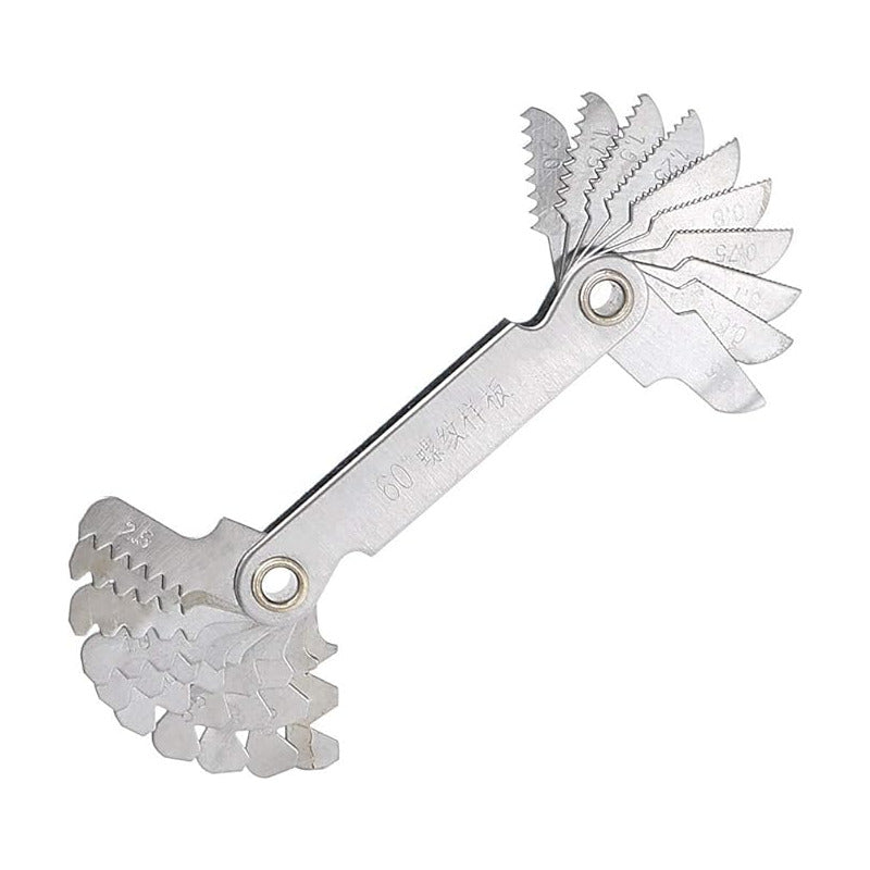 MEDIDOR CALIBRADOR ROSCA TORNILLO TORNO 20 CUCHILLAS 60°