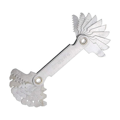 MEDIDOR CALIBRADOR ROSCA TORNILLO TORNO 20 CUCHILLAS 60°